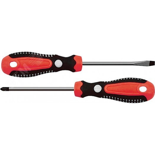 Отвертка ''Тренд'', CrV сталь, прорезиненная ручка 3x75 мм SL