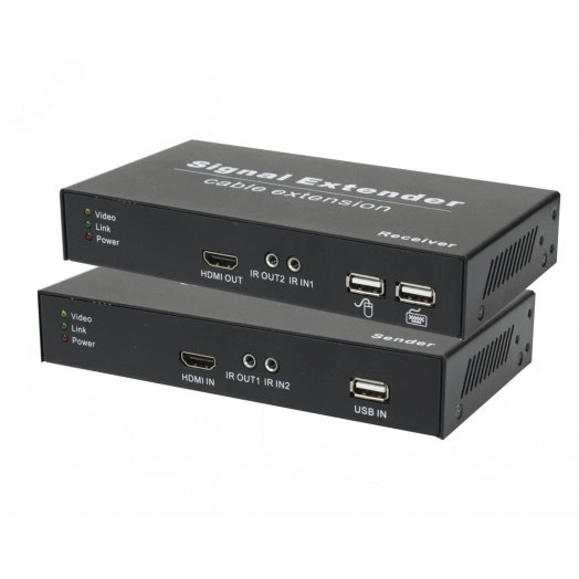 Комплект для передачи HDMI, USB и ИК (CAT5e/6) до 150м TA-HiKM+RA-HiKM