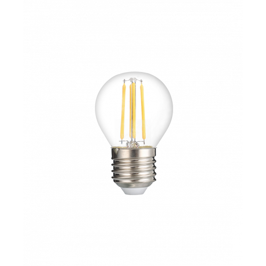 Лампа сетодиодная декоративная LED 8w E27 3000K шар прозрачный филамент 230/50 Jazzway