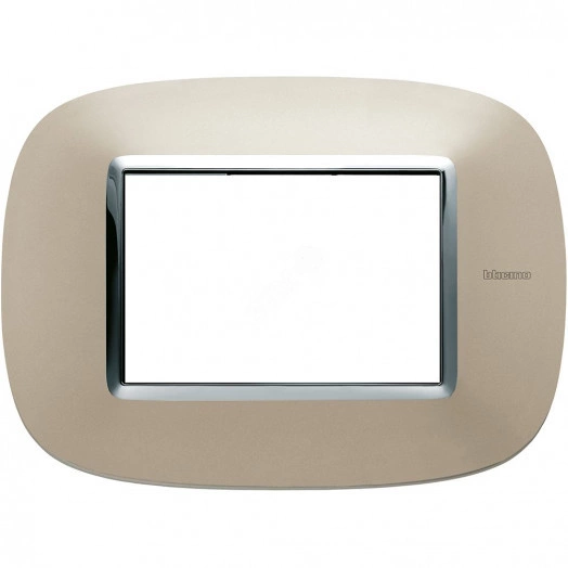 Axolute Накладки декоративные в форме эллипса глянцевые/светлый титан на 3 модуля