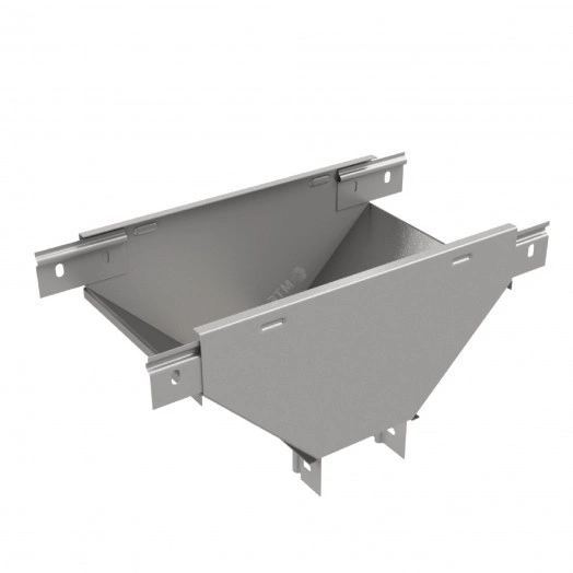 Т-ответвитель переходник 100х600-300 мм верт. c разворотом трассы на 90 гр. ПЛЮС (нижняя часть меньше исходной)