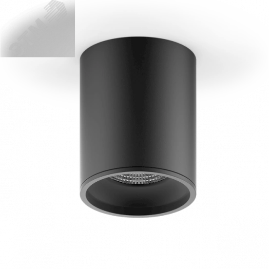 Светильник светодиодный ДПО 12 Вт 920 Лм 4100К цилинндр накладной 170-240 В 79х100 мм IP20 черный LED Overhead Gauss