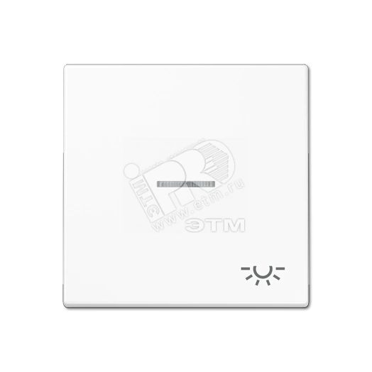 Клавиша для выключателя с подсветкой  белая