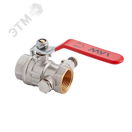 Кран шаровый 1/2' ВВ с дренажем и воздухоотводчиком