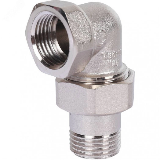 Сгон разъемный ВН 1/2' угловой (американка), никелированный