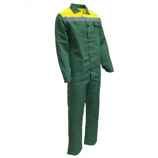 Костюм СТАНДАРТ с СОП летний куртка, брюки цвет зеленый/желтый 56-58,112-116, 170-176