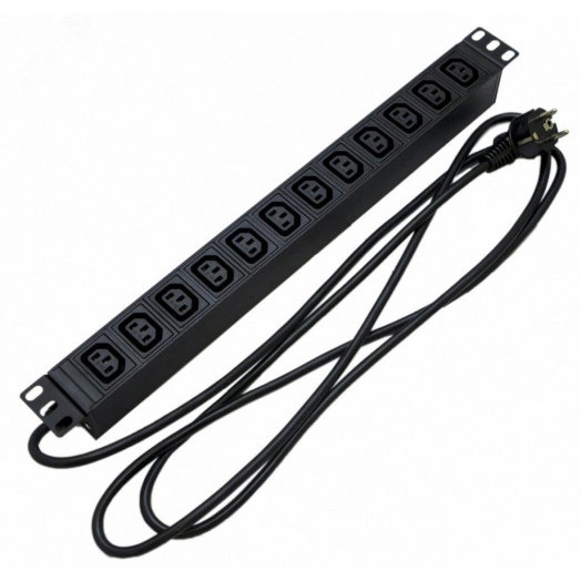 Блок розеток SHE19-12IEC-2.5EU для 19д шкафовгоризонтальный12xIEC 320 C13(10A)