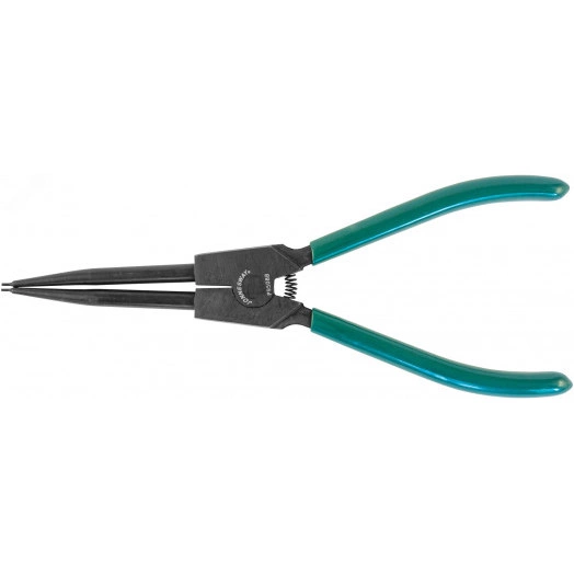 Щипцы прямые для стопорных колец удлиненные с ПВХ рукоятками, разжим, 215 мм, 10-32 мм