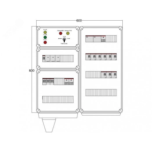 Щит управления электрообогревом DEVIBOX HR 9x4400 3хD330 (в комплекте с терморегулятором и датчиком температуры)