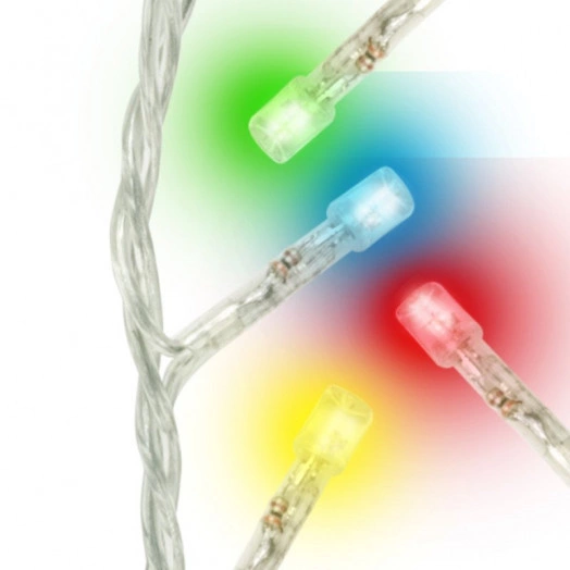 Бахрома светодиодная с контроллером 3 м 200 светодиодов Разноцветный свет Провод прозрачный ULD-B3010-200/DTA MULTI IP20