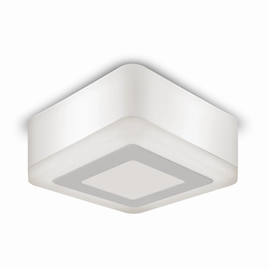 Светильник светодиодный накладной ДПО-3+3 Вт 350Лм 3000К квадрат белый IP20 3 режима LED 105х105х40 мм 220-240 В Backlight Gauss