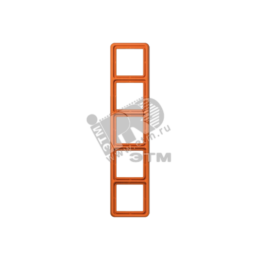 Рамка 5 постов универсальная ударопрочная оранжевая