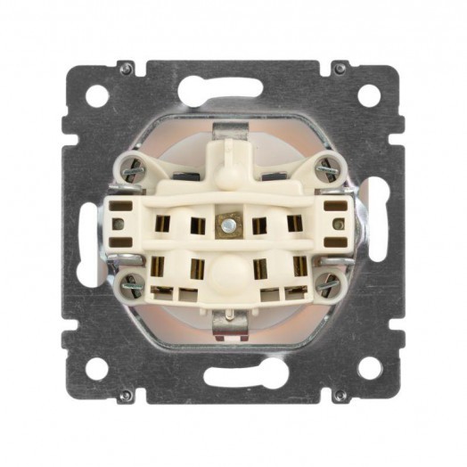 Механизм розетки 1-м СП Valena 16А IP21 230/250В 2P+E с заземл. защ. шторки на винтах бел. Leg 774421