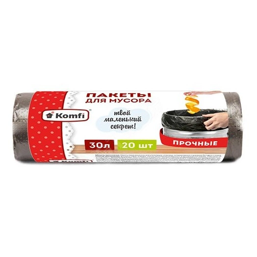 Мешки мусорные в рулоне ТМ Komfi 30 л 20шт