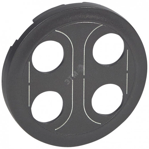 Celiane Лицевая панель двойной розетки Banana 2х067312 графит