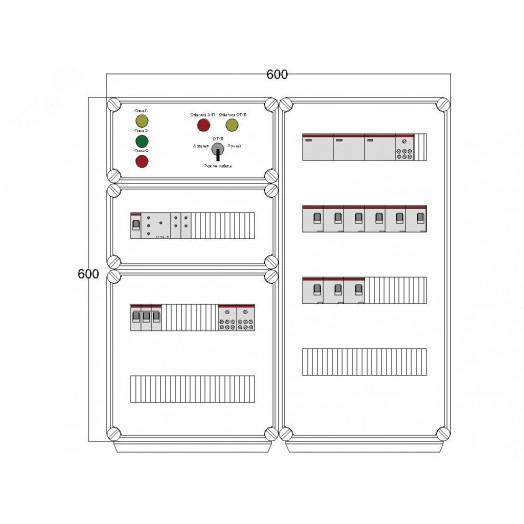 Щит управления электрообогревом DEVIbox HS 9x3400 D316 (в комплекте с терморегулятором и датчиком температуры)