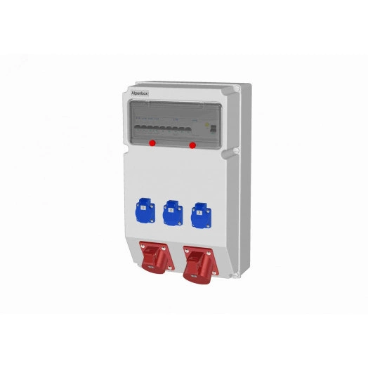Устройство распределительное AlpenBox настенное пластик IP67 40A корпус 297х504х177 серый