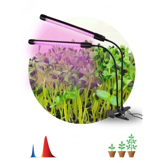 Светильник для растений на прищепке FITO-20W-АLED-N красно-синего спектра 12 Вт черный ЭРА