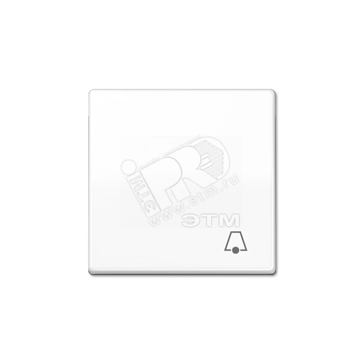 Клавиша для выключателя с символом  звонок   белая