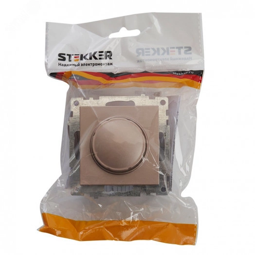 Выключатель диммирующий TRIAC (механизм) 250В, 500W, серия Катрин, шампань