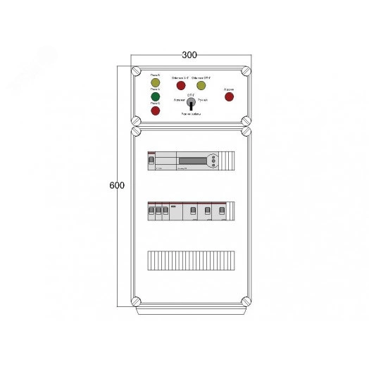 Щит управления электрообогревом DEVIBOX HR 3x2800 D850 (в комплекте с терморегулятором)
