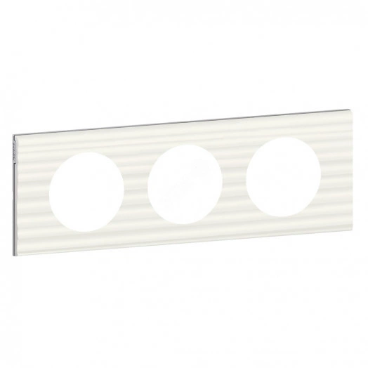 Рамка, трехпостовая, Corian белый рельеф