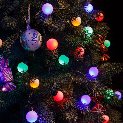 Гирлянда Шарики LED мульти 10м