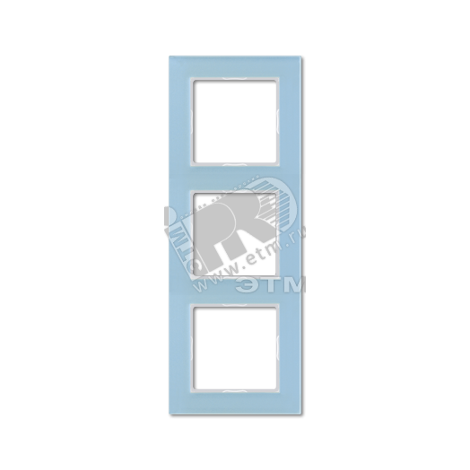 Рамка 3-я для горизонтальной/вертикальной установки  Серия- ACreation  Материал- стекло  Цвет- серо-голубой