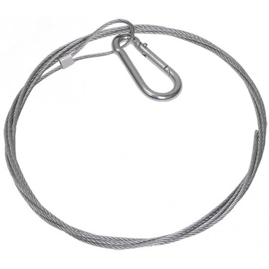Трос стальной с карабином 5м