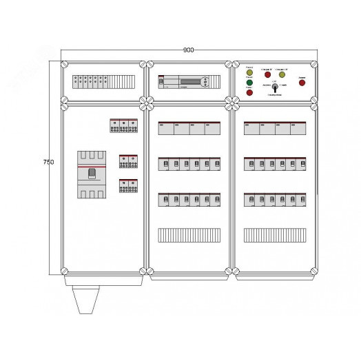 Щит управления электрообогревом DEVIbox HS 24x3400 D850 (в комплекте с терморегулятором)