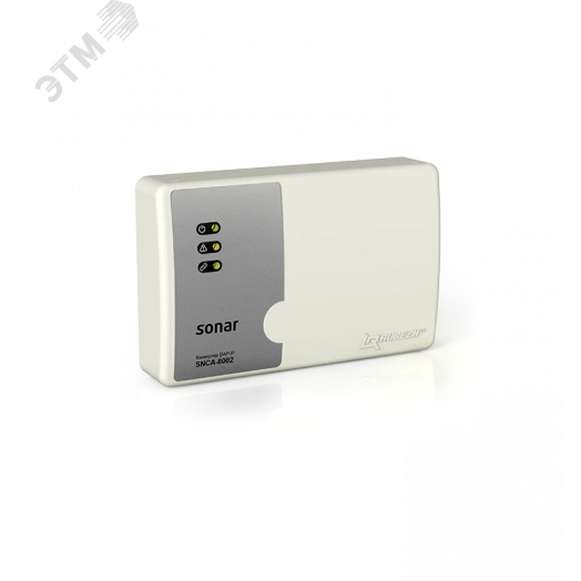 Конвертер SNCA-8002 DAP-IP для объединения        приборов Sonar SPM, пультов Sonar SRM и панелей   расширения Sonar SRX в сеть Ethernet