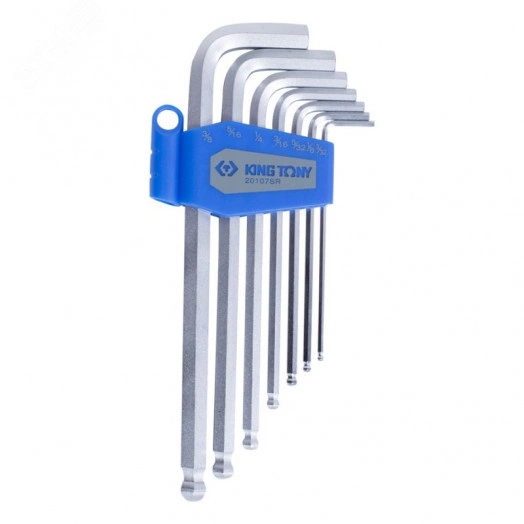 Набор Г-образных шестигранников 3/32'-3/8', с шаровым окончанием, 7 предметов