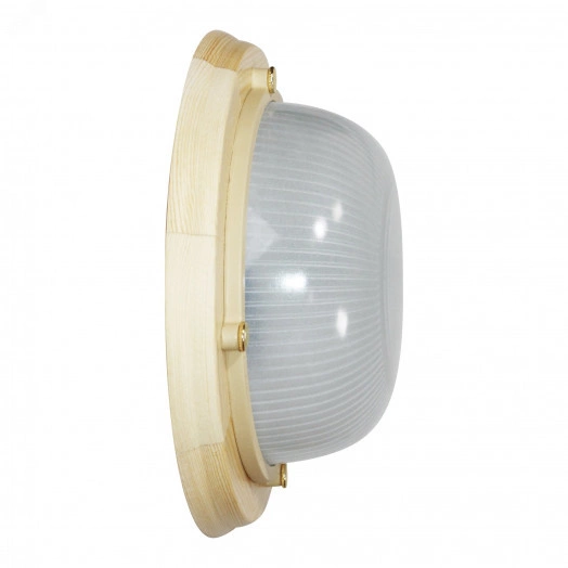 Светильник НПП-03-60-013 IP65 Самарканд 1301 Круг малый матовый корпус деревососна индивидуальная   упаковка