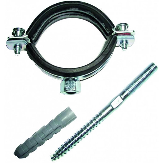 Хомут крепежный 110 мм со шпилькой и дюбелем
