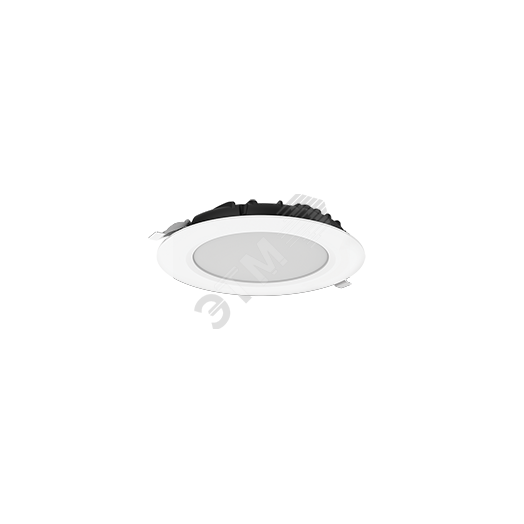 Cветильник светодиодный DL-SLIM круглый встраиваемый 222*38мм 30W 4000K IP44 монтажный диаметр 195мм DALI