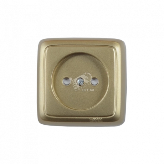 Розетка наружная со шторками с изоляционной пластиной золото