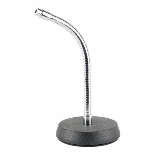 Стойка микрофонная настольная MS032 ''гусиная шея'' с утяжеленным основанием, высота 315 мм