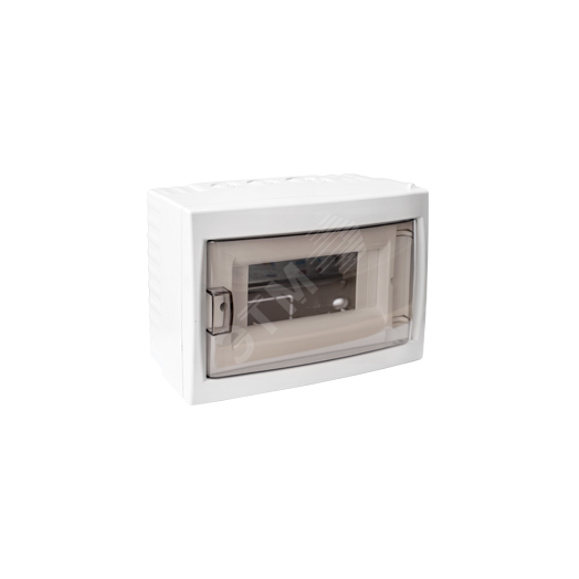 Щит распределительный навесной КНО-8Д с 0 шиной 8М пластиковый белый прозрачная дверь