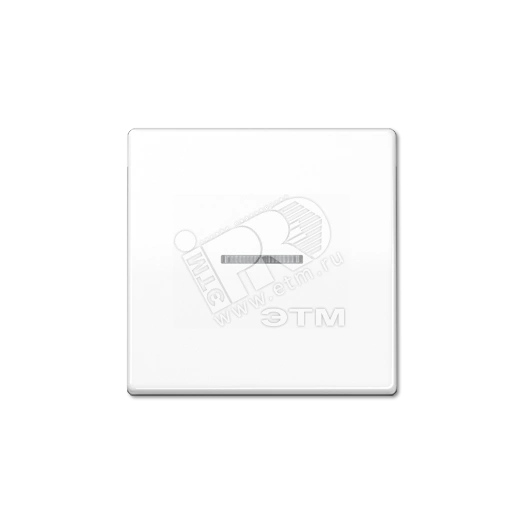 Клавиша для балансирного выключателя с окошком для подсветки  термопласт  белая