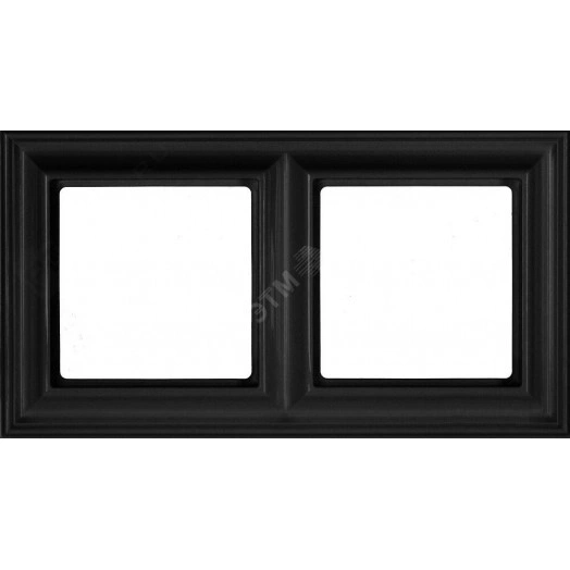 Рамка 2-местная для вертикальной и горизонтальной установки. Серия- Eco DECO. Материал- термопласт. Цвет- антрацит (крашеный)
