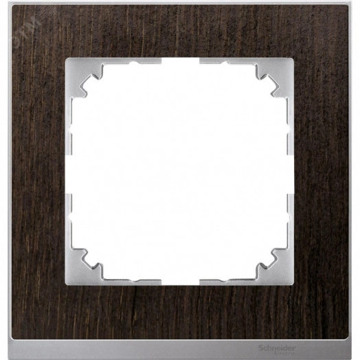 M-Pure Decor Рамка 1 пост венге/алюминий