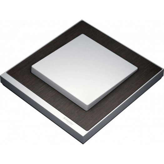 M-Pure Decor Рамка 1 пост венге/алюминий