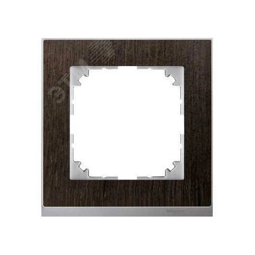 M-Pure Decor Рамка 1 пост венге/алюминий