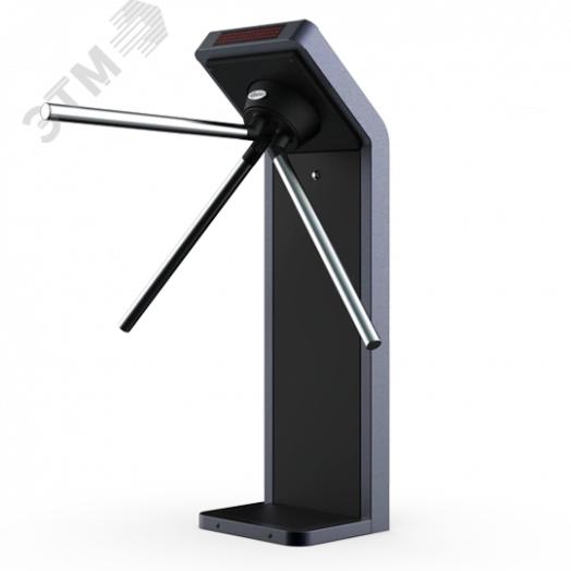 Турникет электромеханический Cube C-21-B из окрашенной стали, индикация прохода, пульт управления в комплекте, имеет светодиодную подсветку корпуса и механическую антипанику