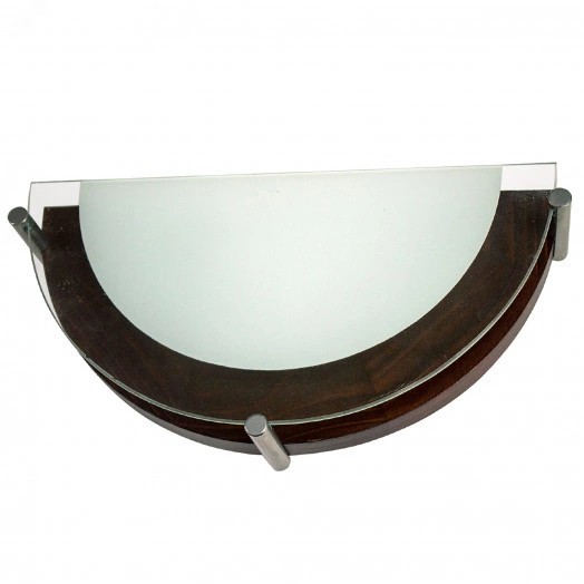 Светильник Полесье 3002 НББ 06-40 М41 белый корпус венге держатель хром ИУ