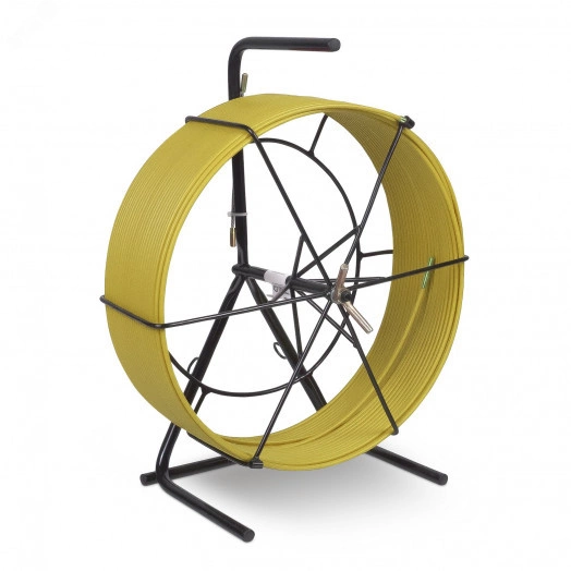 Устройство для протяжки кабеля мини УЗК в металлической кассете с держателем тип №3, 50м (диаметр стеклопрутка 4,5 мм)