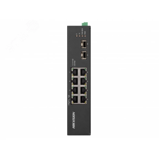 Коммутатор неуправляемый PoE 8 портов 1000 Мб/с, 2хRJ45, 110 Вт