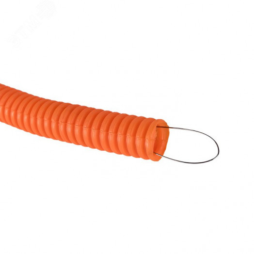 Труба гофрированная ПНД с зондом оранжевая d20мм(100м) Plast PROxima