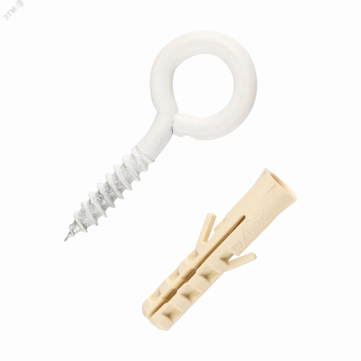 Петля-шуруп 4x20 белая (2 шт.)