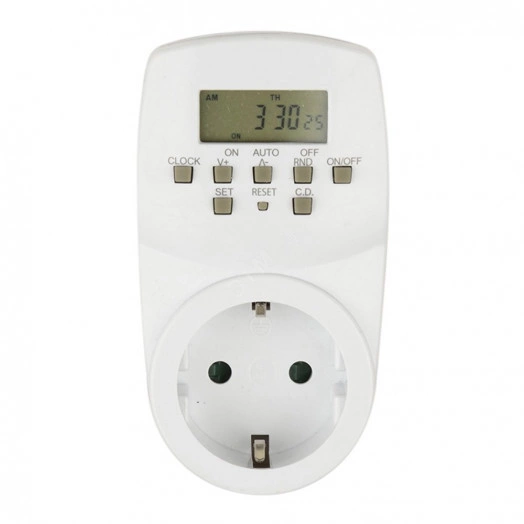 UST-E20 WHITE Таймер электронный с розеткой, 220В. 24ч. 1600Вт. Энергонезависимая память. ТМ Uniel.